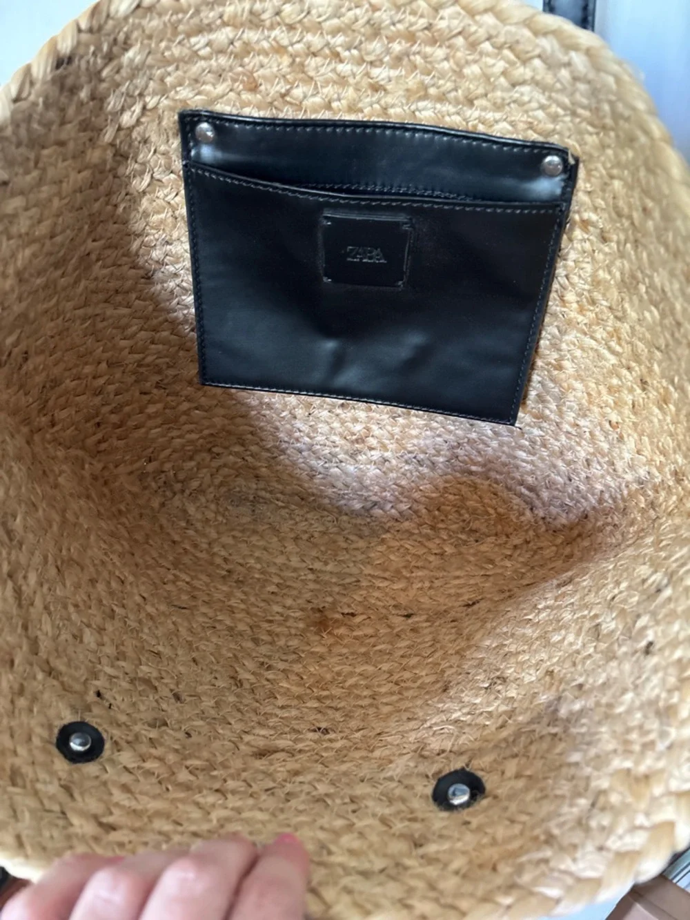 Zara Jute Tote Bag - Picture 5 of 7